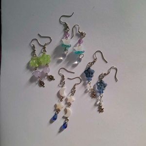 Handmade Beaded Dangle Earrings