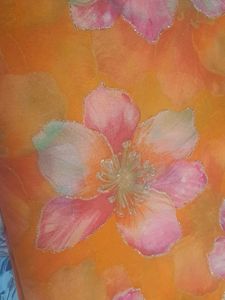 Floral Print Saree all over zari