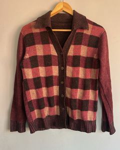 Vintage Plaid Cardigan