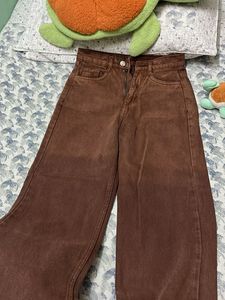 Brown Wide Leg Jeans