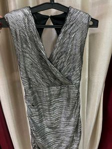 Bershka limited edition Sparkly Silver Party Dress