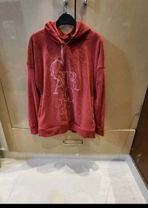 Burgundy Velvet Hoodie