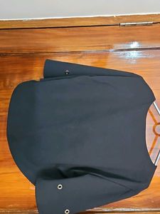 Chic Black Cape Sleeve Top