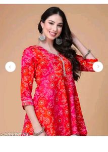 Orange Floral Kurta 🧡