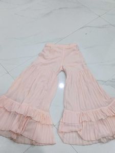 Pink Ruffle Palazzo Pants
