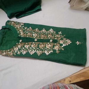 Emerald Green Embroidered Salwar Kameez
