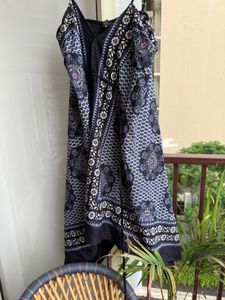 Black And Blue Sexy Dress For Woman