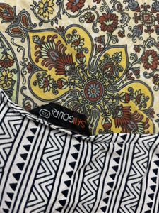 Striped V-Neck Short Kurti | XXL