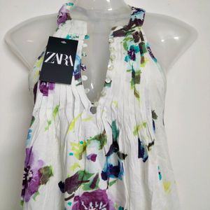 Beautiful Zara Branded Dress 🤍💚🧡