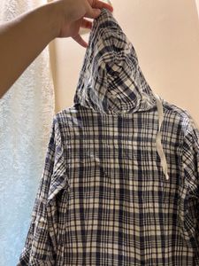 Plaid Hooded Shirt