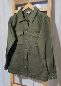 Boho Embroidered Olive Jacket size-38-40