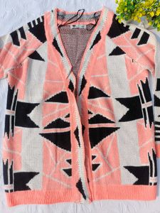 Geometric Knit Cardigan 🖤🪷