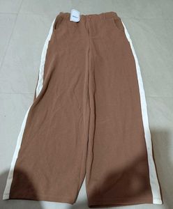 Sassafras Brown Side Stripe Trousers, L/32