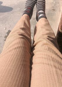 Brown Cropped pant + blue skinny stylish jeans + �