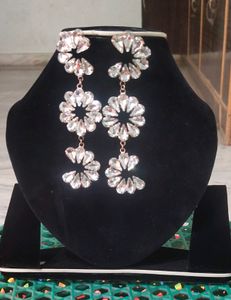 Statement Crystal Flower Earrings