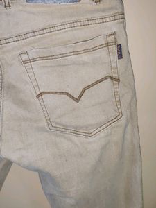 Cream Colour Jeans Pant