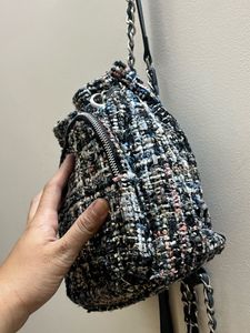 Zara tweed Mini Backpack