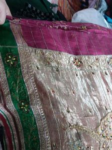 Ethnic Pink &amp; Gold saree