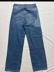 Patchwork Wide Leg Jeans