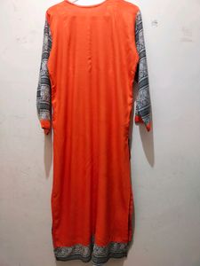 Orange (Kesariya) Colour Cotton Kurti