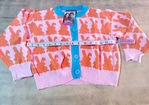 Fun Bunny Pattern Cardigan