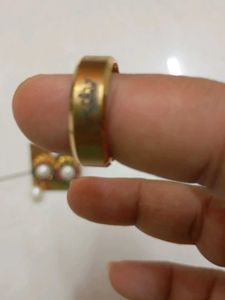 Beautiful Ring And Silver Ear Drops