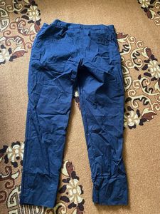 Navy Blue Dot Patterned Pants
