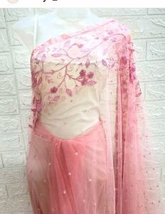 baby pink saree🩷