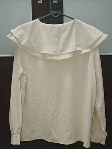 Elegant Ruffle Collar Blouse