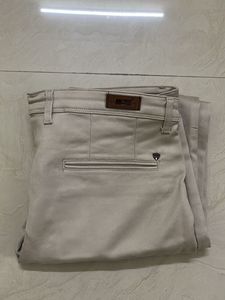 Men's Beige Casual Trousers