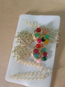 Colorful Kundan Maang Tikka