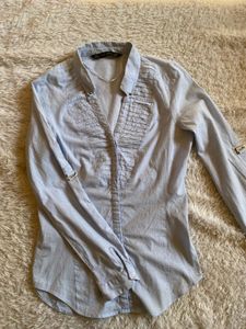 Light Blue fitted Zara Woman's Shirt