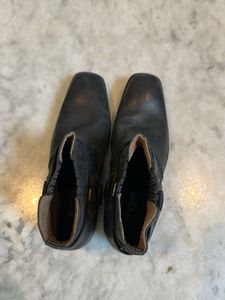 Black Leather Ankle Boots