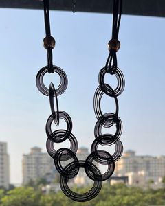 Black Necklace &amp; Earring Set