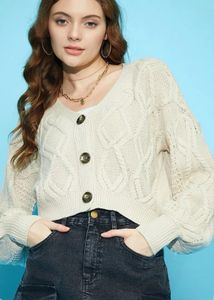 Cream Knit Cardigan
