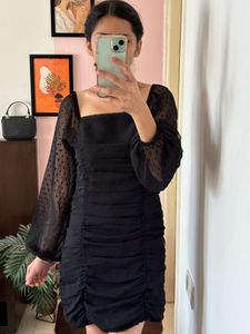 Black Dobby Dress Size S