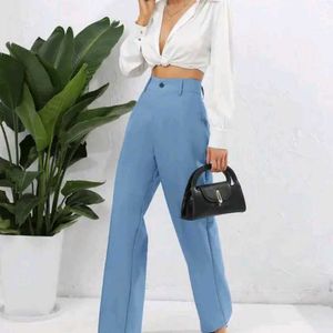 Sky Blue Straight Trouser