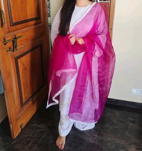 Oversized Pakistani Suit With Organza Dupatta