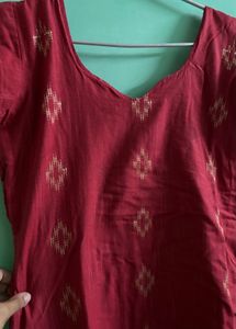 Maroon Kurta with Duppatta