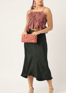 Pink &amp; Green Crop Top