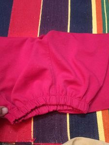 Maroon Pleated Top