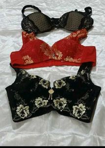 Combo For 3 Bra Embroidery 🖤❤️
