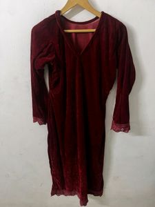 Velvet Kurta With Pant