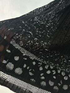 Elegant Black Lace/Mesh Short Skirt