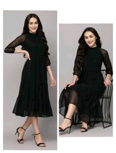 With Tag🖤Black Midi Dress