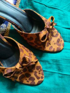 JLM Leopard Print Kitten Heels