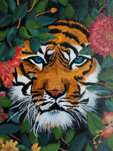 Tiger Acrylic Painting 🐯🔅