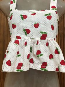 Kawaii Strawberry Babydoll Top