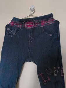 Denim Print Leggings