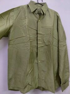 Olive green Silk shirt